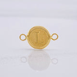 Charm Circle Letter L 0.4g / 1/2 in Yellow Gold 18K