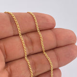 Flat Mariner Chain 2gr / 45.5cm / 18K Yellow Gold +3 $
