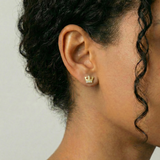 Crown Stud Earrings 0.65gr / 2.8mm Yellow Gold 18K &