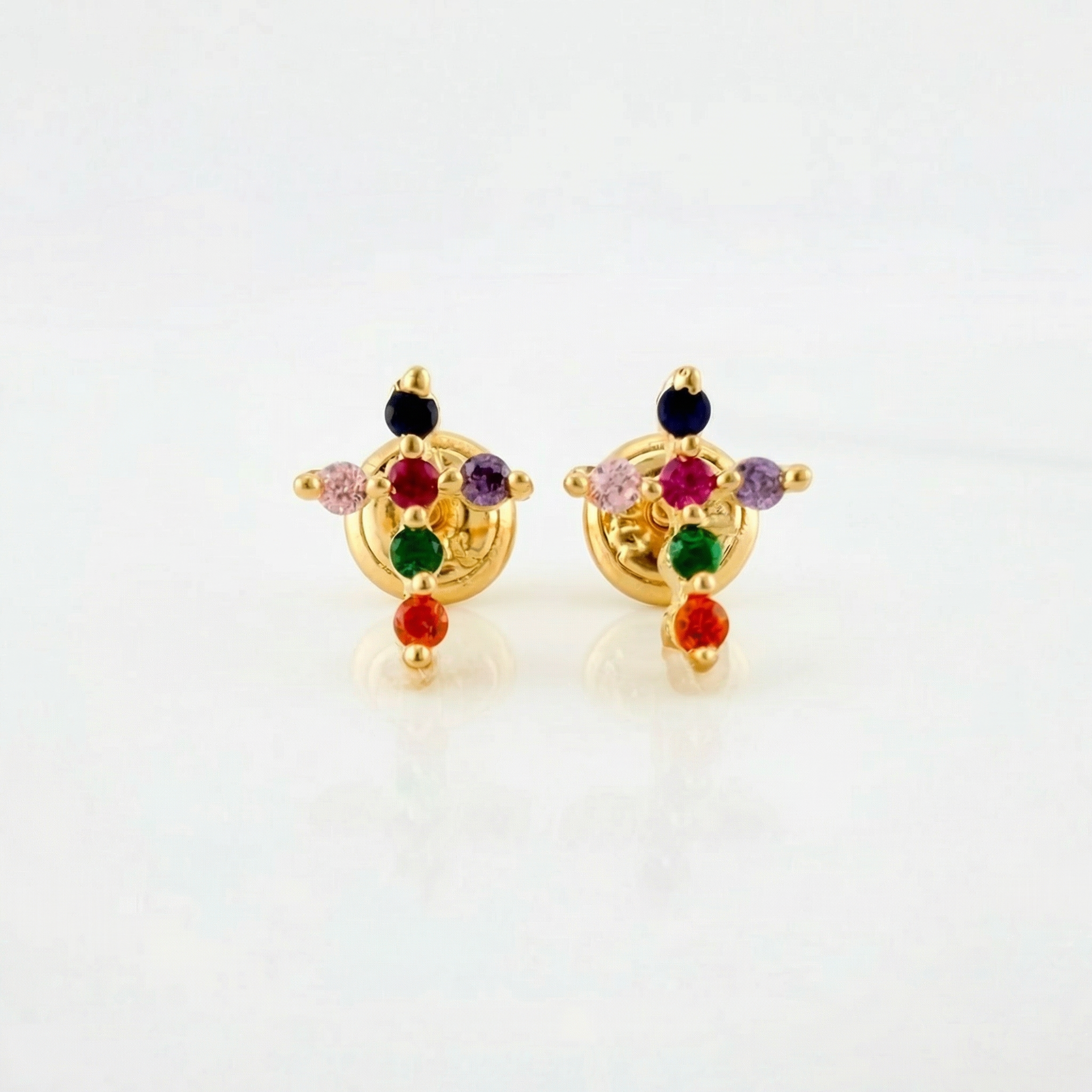 Topos Cruz 0.85gr / 8.7mm Oro Amarillo 18K %