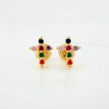 Topos Cruz 0.85gr / 8.7mm Oro Amarillo 18K %