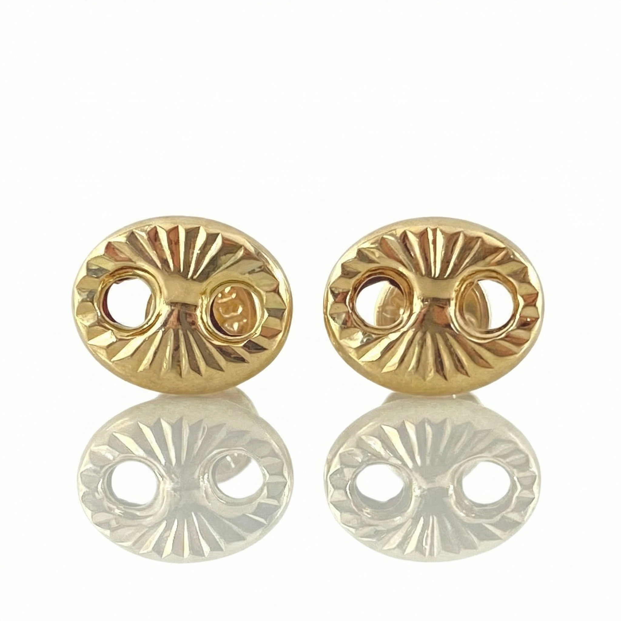Stud Earrings GC 0.85gr / 9.3mm 18K Yellow Gold *
