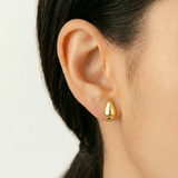 Stud Earrings Drop 0.85 g / in / 10.2 mm Yellow Gold 18K