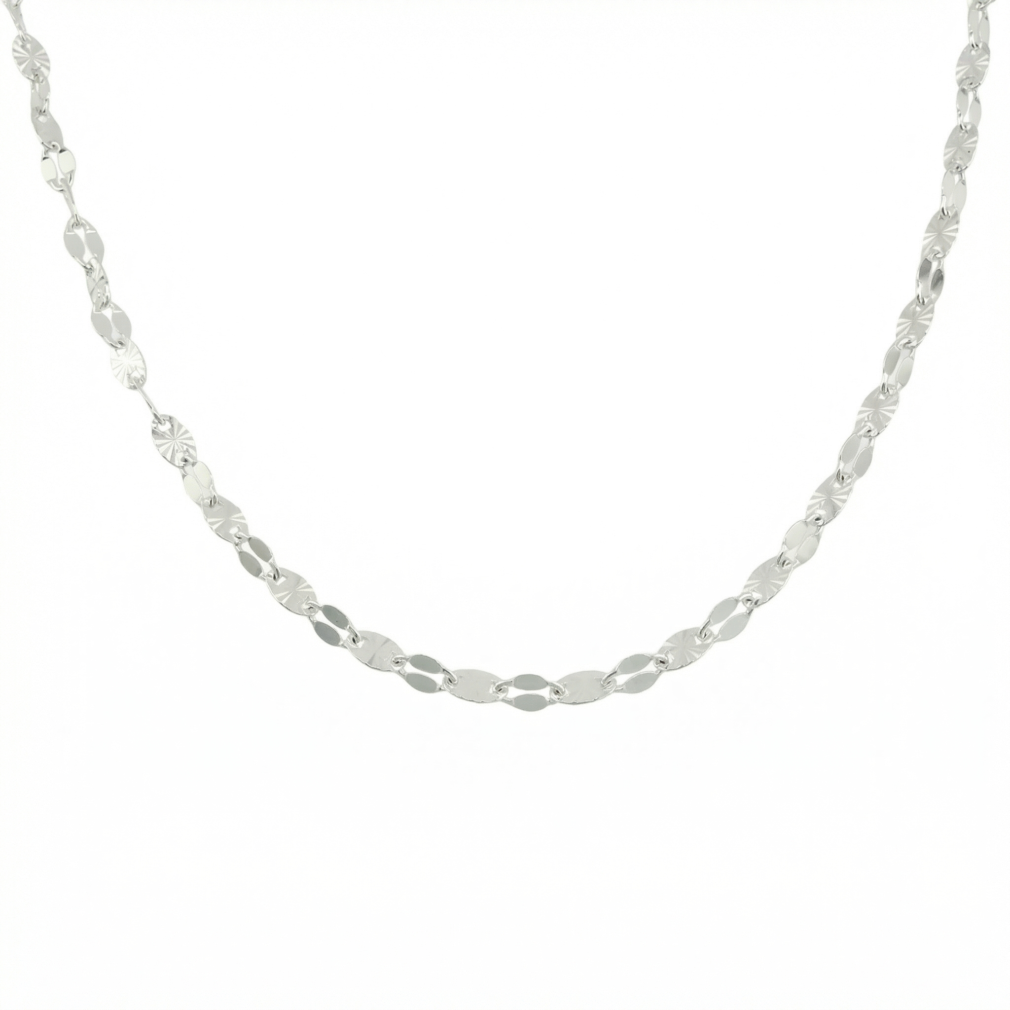 Cadena Flor Espejo 5.7gr / 23 1/2 in / 3.2mm Plata 925 *