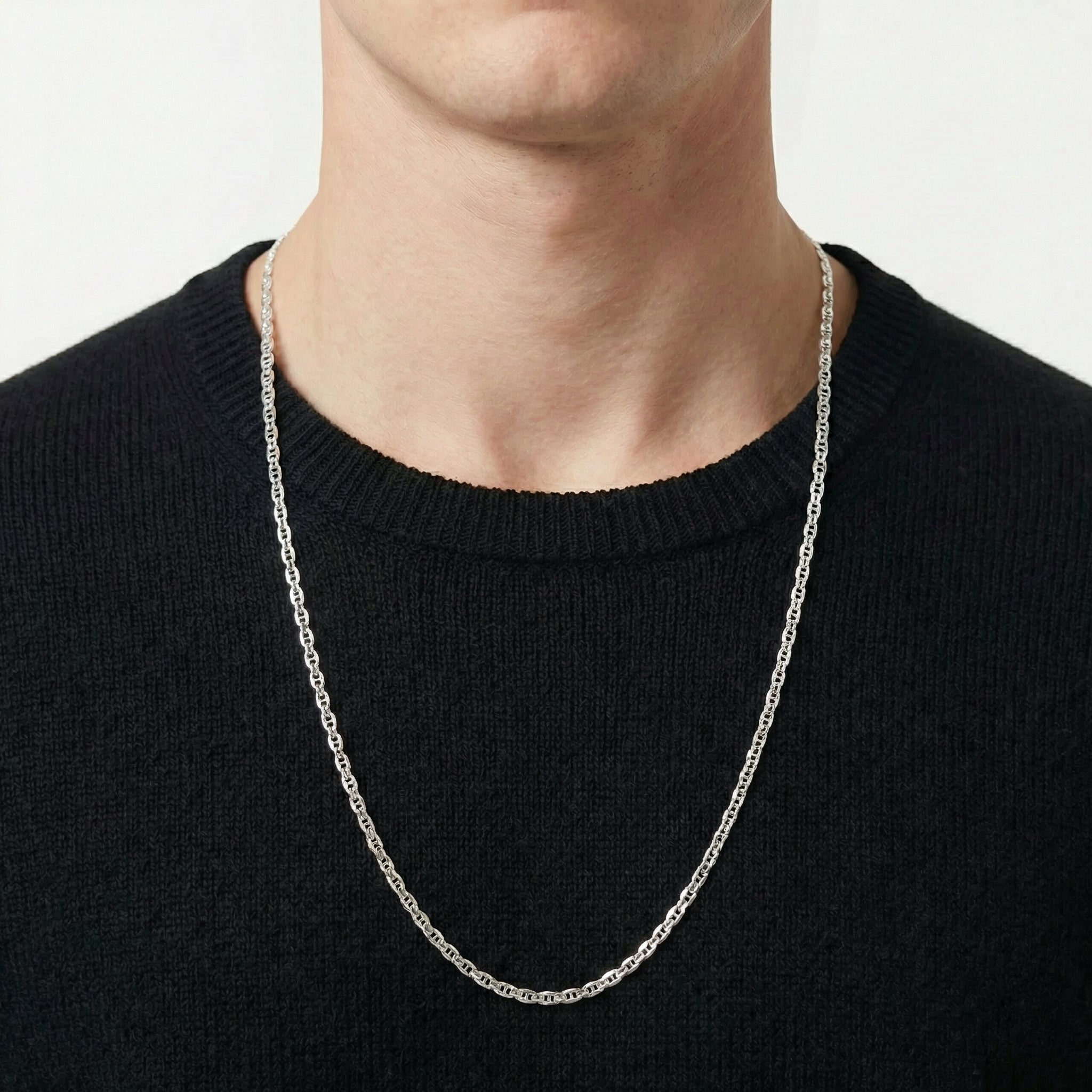 Flat Anchor Chain 5.05gr / 23 1/2 in / 2.7mm Silver 925