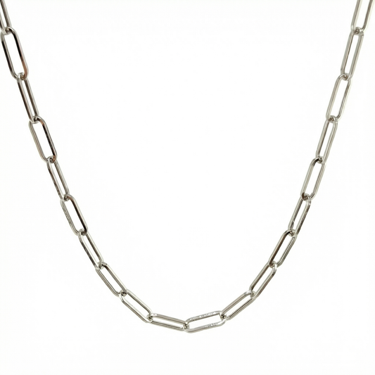 Box Chain 4.45gr / 17 3/4 in / 3.3mm White Gold +3 18K ©