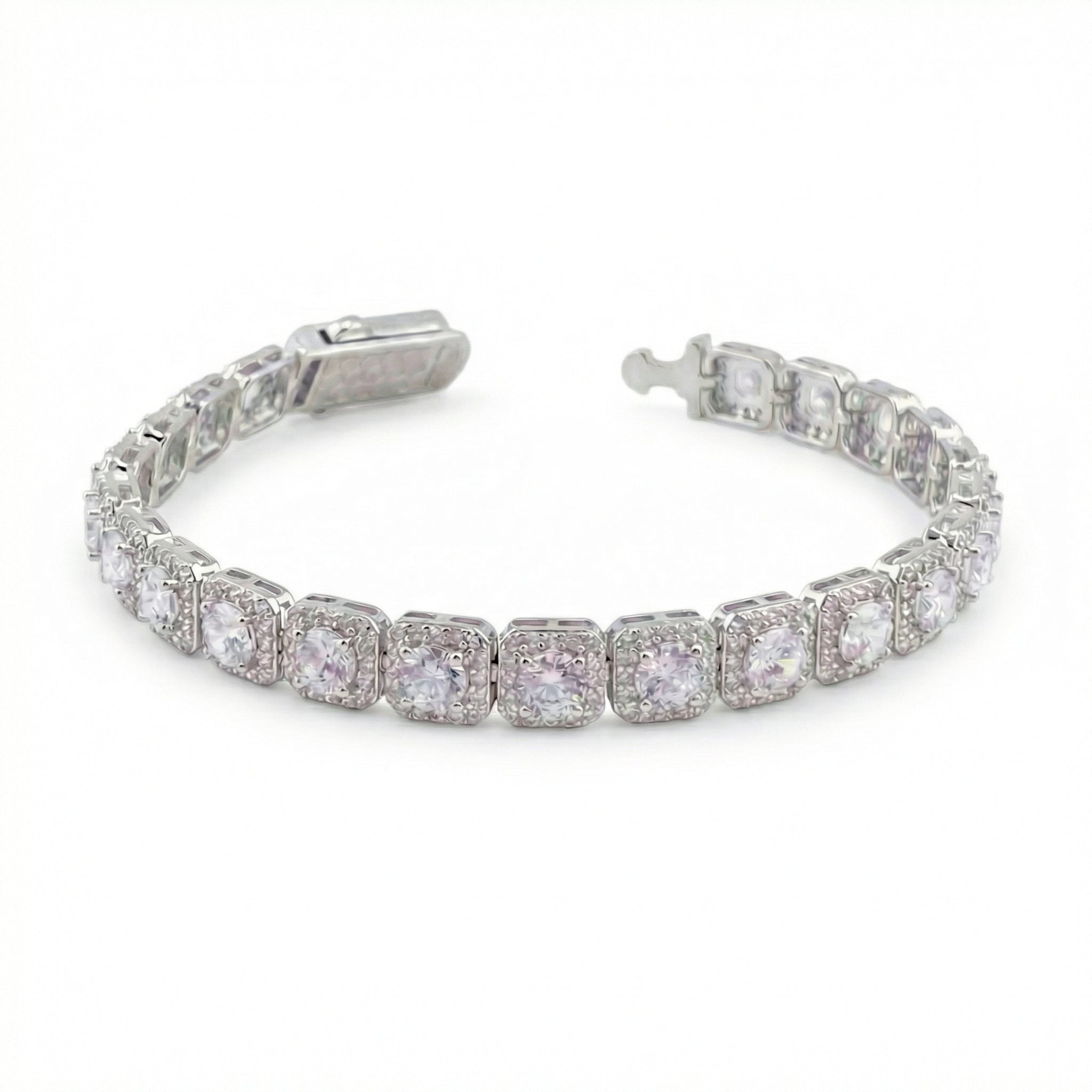 Pulso Tenis Cuadrado 17.85gr / 7 in / 7mm Plata 925