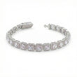 Tennis Square Bracelet 17.7gr / 7 in / 7mm Silver 925 *