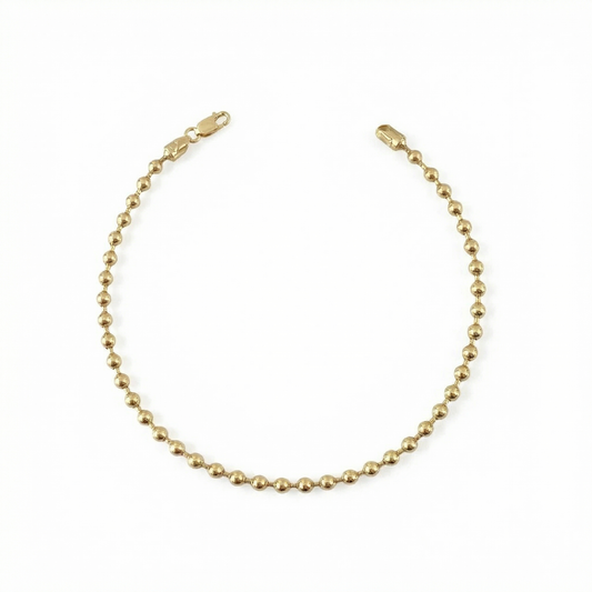 Bracelet Bracelet 6.95gr / 20.5cm / 3mm Beads Polished Yellow Gold *