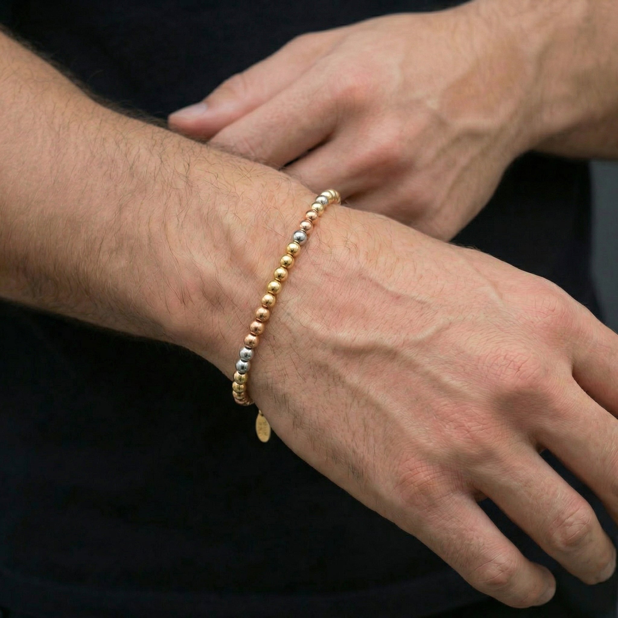 Pulso Militar 6.35gr / 8 1/4 in / 2.85mm Tres Oros 18K %