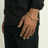 Pulso Tipo Militar 4.35gr / 7 3/4 in / 8mm-5mm Oro Rosa 18K &