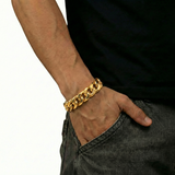 Cuban Links Bracelet 18.65gr / 7.9in / +3 18K Gold &