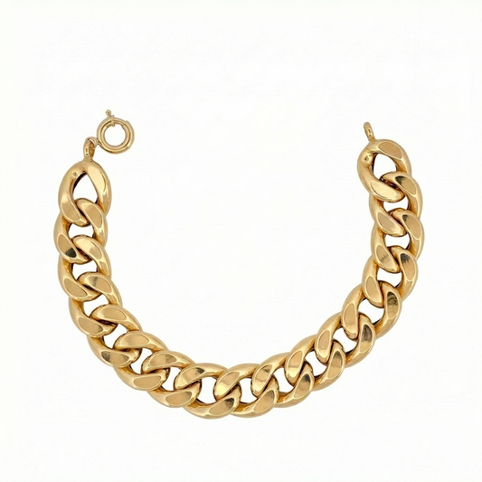 Cuban Links Bracelet 18.65gr / 7.9in / +3 18K Gold &