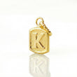 Pendant Letter K Textured Frame 0.35gr / 1/2 in / Yellow Gold 18K