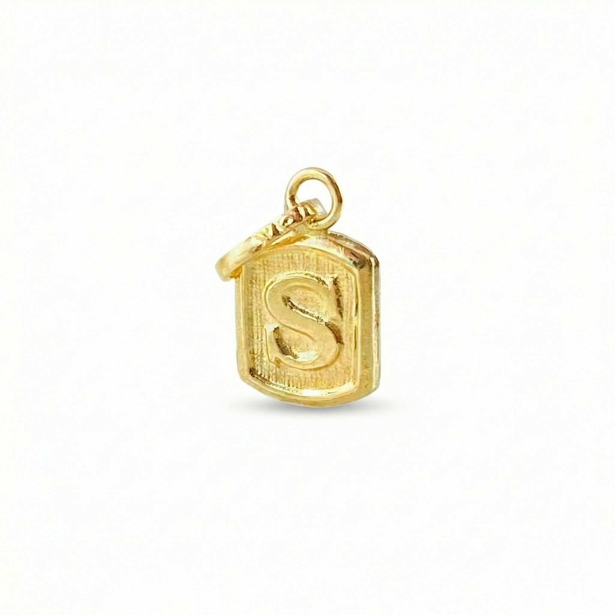 Pendant Letter S 0.3g / 1/2 in Yellow Gold 18K