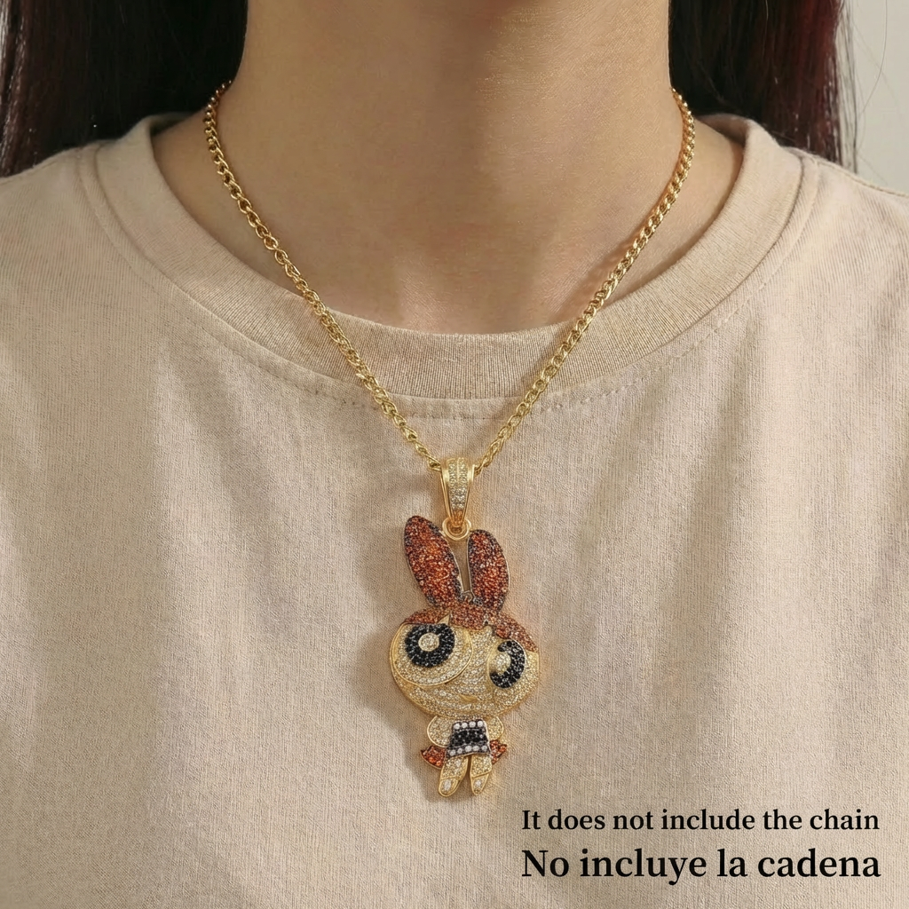 Dije Super Chica Rosada 12.35gr / 2 1/4 in / Oro Amarillo 18K ©