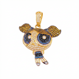 Dije Super Chica Azul 10gr / 1 3/4 in / Oro Amarillo 18K ©