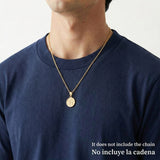 Pendant Faith Medal 0.95gr / 2.2cm / Yellow Gold 18K Enamelled