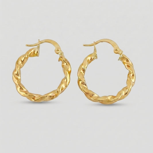 Milu Hoop Earrings 1.9gr / 1 in / 18K Yellow Gold ©