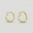 Candongas Melcocha 1 g / 1/2 in Oro Amarillo 18K