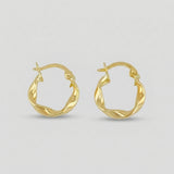 Candongas Melcocha 1 g / 1/2 in Oro Amarillo 18K