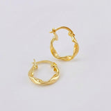 Candongas Melcocha 1.05 g / 3/4 in Oro Amarillo 18K