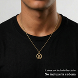 Pendant Circle Letter 0.5 g / 3/4 in Yellow Gold 18K