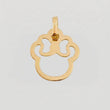 Pendant Mouse With Bow 0.45 g / 3/4 in Yellow Gold 18K
