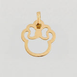 Pendant Mouse With Bow 0.45 g / 3/4 in Yellow Gold 18K