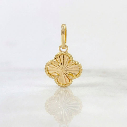 Dije Trebol Dorado 0.75gr / 3/4 in / Oro Amarillo Nac.Esp. 18K *