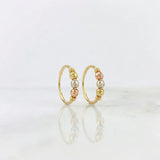 Hoop Earrings Trio 1g / 1/2 in Three Golds 18K