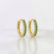Candongas Carril Punteada 1.9gr / 1/2 in / Oro Amarillo 18K