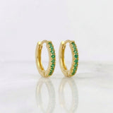 Candongas Carril Punteada 1.9gr / 1/2 in / Oro Amarillo 18K