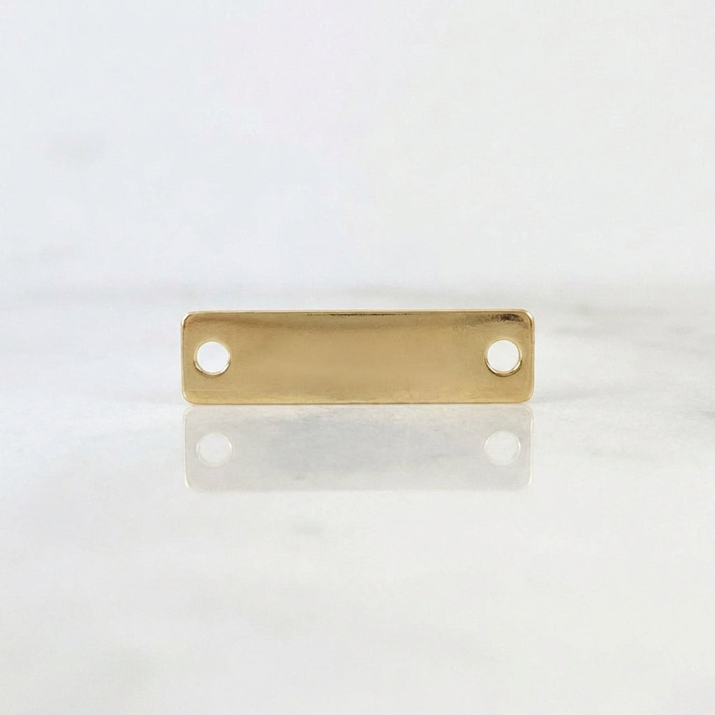 Charm Rectangular Plate 0.75gr / 1 in / 18K Yellow Gold *