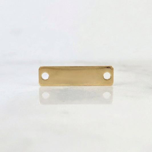 Herraje Placa Rectangular 0.75gr / 1 in / Oro Amarillo 18K *
