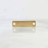 Charm Rectangular Plate 0.75gr / 1 in / 18K Yellow Gold *