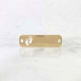 Herraje Placa Pies 0.85 g / 1 in Oro Amarillo 18K