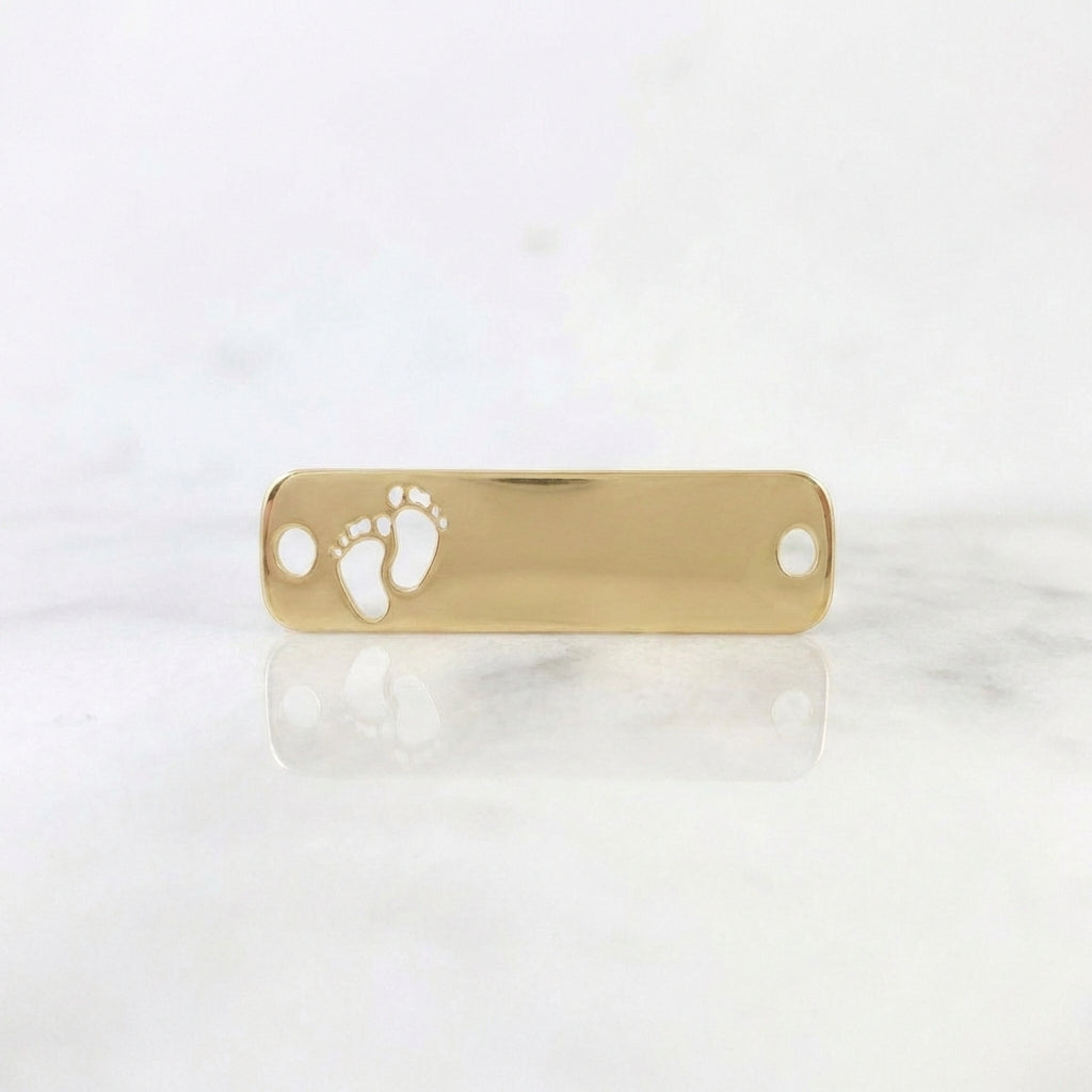 Herraje Placa Pies 0.8 g / 1 in Oro Amarillo 18K