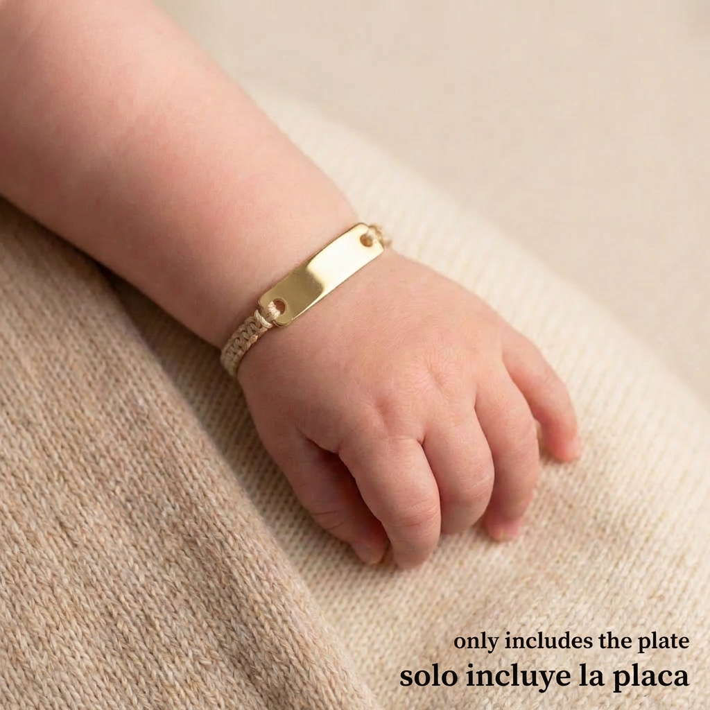 Charm Rectangular Plate 0.75gr / 1 in / 18K Yellow Gold *