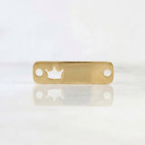 Herraje Placa Corona 0.7 g / 1 in Oro Amarillo 18K