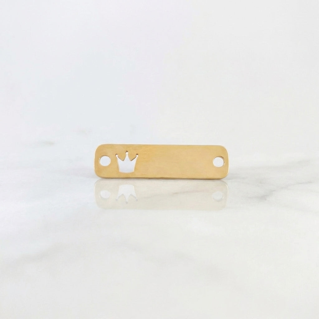 Herraje Placa Corona 0.75 g / 1 in Oro Amarillo 18K