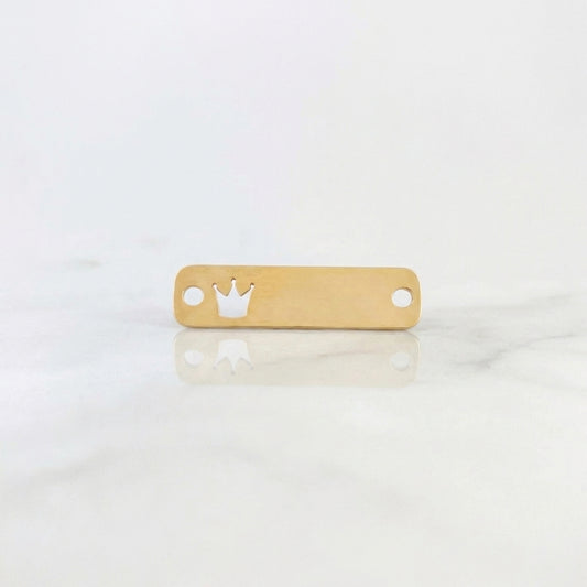 Herraje Placa Corona 0.7 g / 1 in Oro Amarillo 18K