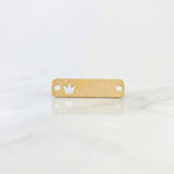 Herraje Placa Corona 0.7 g / 1 in Oro Amarillo 18K