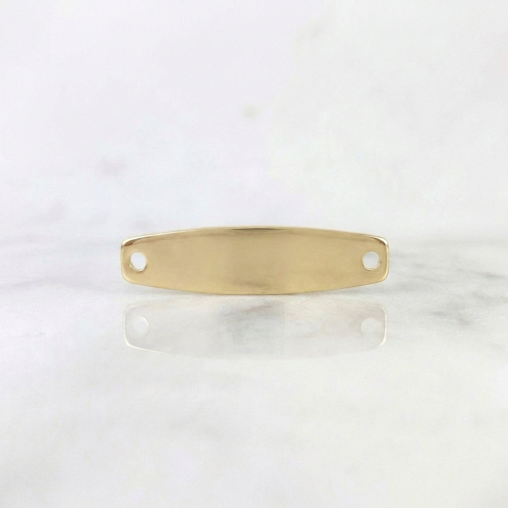 Charm Hexagonal Plate 0.7gr / 1 in / 18K Yellow Gold