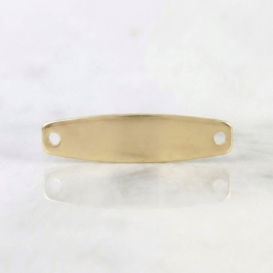 Herraje Placa Hexagonal 0.7gr / 1 1/4 in / 6.9mm Oro Amarillo 18K ©