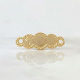 Herraje Placa Nube Pie Bordeada 0.25 g / 3/4 in Oro Amarillo 18K