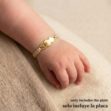 Herraje Placa Nube Pie Bordeada 0.25 g / 3/4 in Oro Amarillo 18K