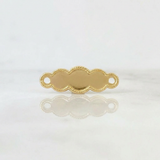 Herraje Placa Nube Bordeada 0.25 g / 3/4 in Oro Amarillo 18K