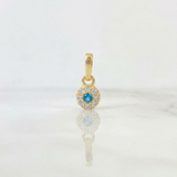 Dije Flor En Circulo 0.45 g / 1/2 in Oro Amarillo 18K