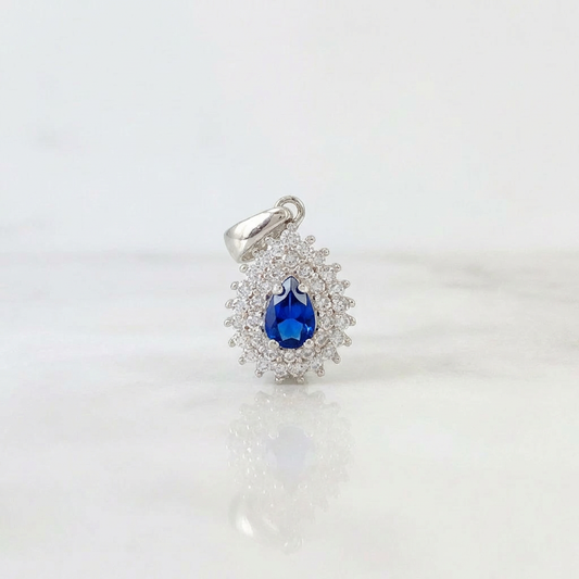 Dije Gota Tupida 1.95 g / 3/4 in Oro Blanco 18K